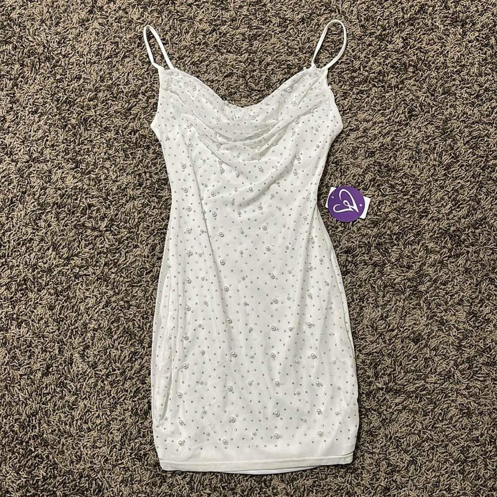 NWT Windsor Catalina Rhinestone and Pearl Mini Dress